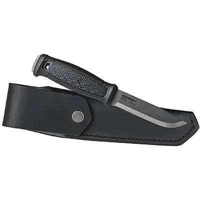 Morakniv 12635 Garberg with Leather Sheath black