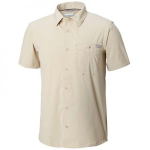 Columbia Triple Canyon Solid Short Sleeve Shirt L fossil