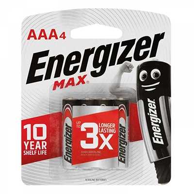 Energizer Max AAA Battery 4pcs