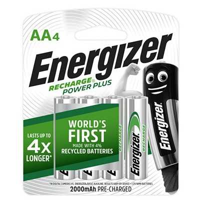 Energizer Recharge Power Plus 2000mAh AA Battery 4pcs