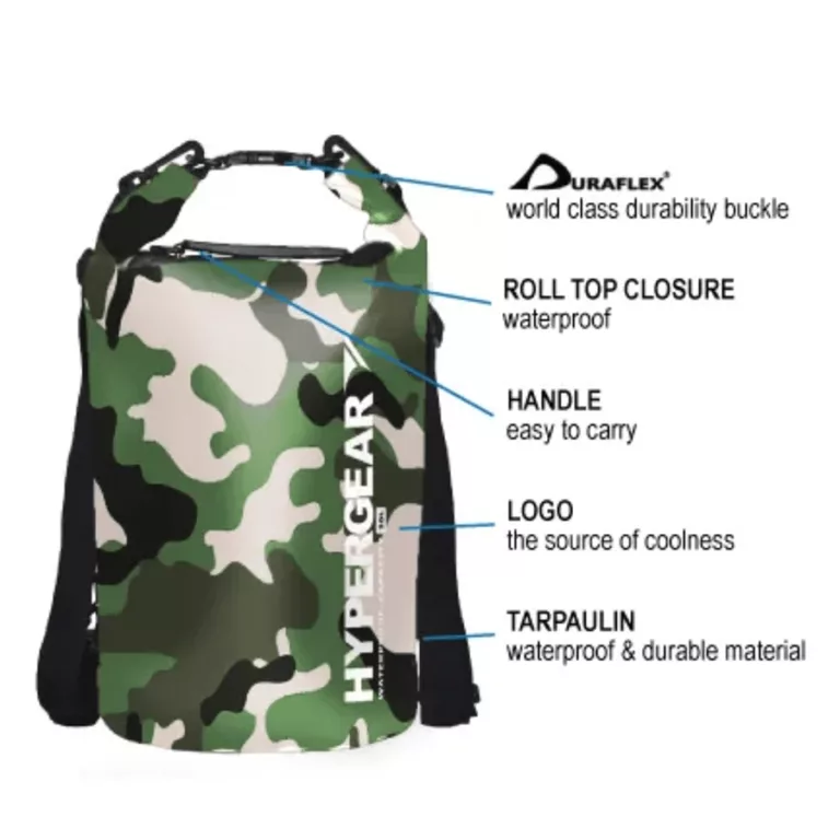 Hypergear Adventure Dry Bag 20L camou green delta