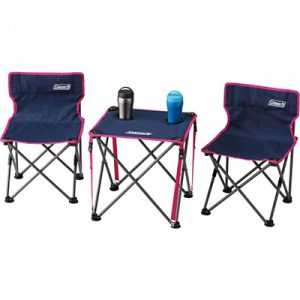 Coleman Table & Chairs Set Steel navy