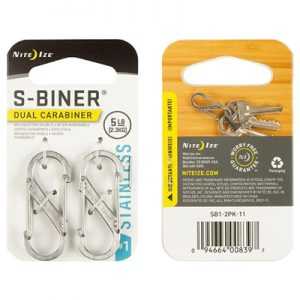 Nite Ize S-Biner #1 2 Pack stainless