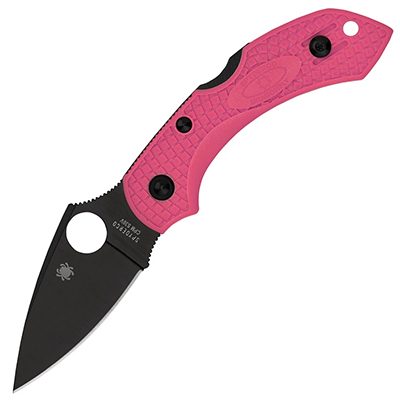 Spyderco Dragonfly 2 Pink FRN Black Blade Lightweight Folding Knife
