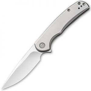 Civivi NOx Satin Nitro-V Blade with Gray Steel Handle Folding Knife C2110A