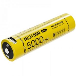 Nitecore 21700 5000mAh 3.6V USB-C Rechargeable Li-ion Battery NL2150R