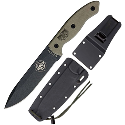 Esee CM6 Combat Fixed Blade with Black Kydex Sheath And Clip Plate