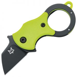 Fox Knives Mini-Ta Linerlock Black Blade With FRN Green Colour Handle