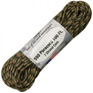 Atwood Rope MFG Paracord 550 Type 7 Strands 100 Feet Forest Camo