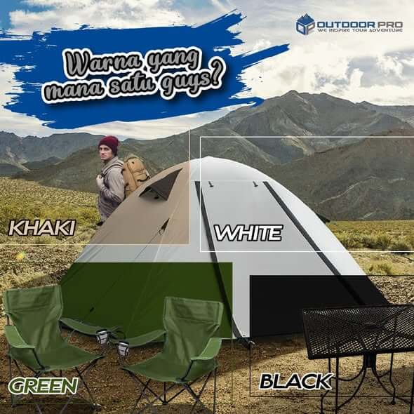 TERDAPAT 4 WARNA TEMA CAMPSITE YANG BIASA DIGUNAKAN, MIN SUKA WARNA KE-5