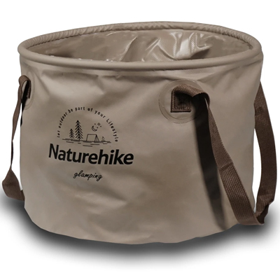 Naturehike Foldable Waterproof Round Camping Bucket 20L coffee
