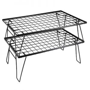 Campingmoon T-230-2T Foldable Mesh Stackable Table black
