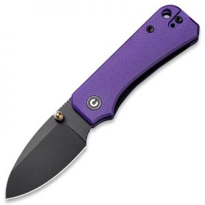 Civivi Baby Banter with Black Stonewashed Nitro-V Blade Purple G10 Handle Folding Knife C19068S-4