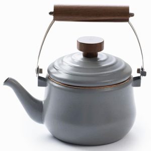 Barebones Enamel Teapot slate gray