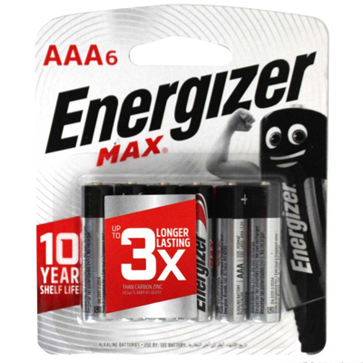 Energizer Max AAA Battery 6pcs