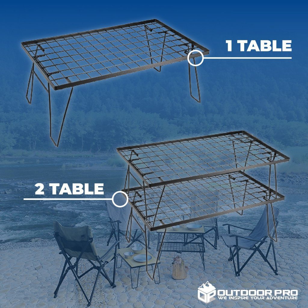 CAMPINGMOON FOLDABLE MESH STACKABLE TABLE