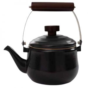 Barebones Enamel Teapot charcoal