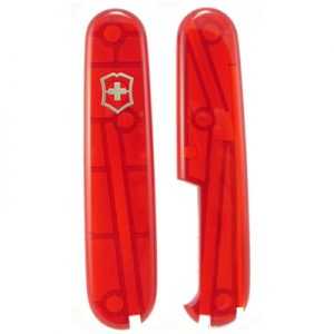 Victorinox 91mm Scale Handles with Pen Slot translucent red