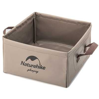 Naturehike Foldable Waterproof Square Camping Bucket 13L coffee