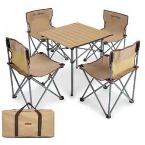 Blackdeer Portable Table and Chair Set sandy brown