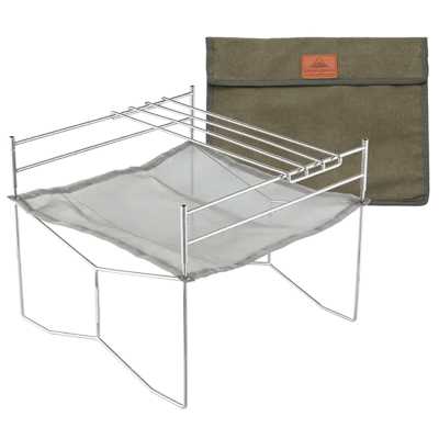 Campingmoon SOLO-303 Mesh Fire Pit with Cooking Grate Large