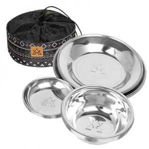 KZM Tableware 15p Set with Black Carry Bag