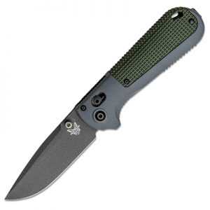 Benchmade 430BK Redoubt Folding Knife with Green Gray Grivory Handle