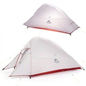 Naturehike Cloud UP 2 Person 4-season Camping Tent 20D light grey red