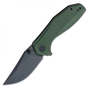 Civivi ODD 22 Green Micarta Handle with Black Stonewashed 14C28N Blade Linerlock C21032-2