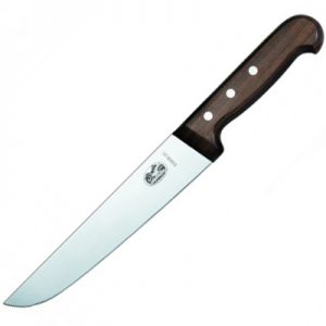 Victorinox 5.5200.16 RoseWood 16cm Rigid Wood Broad Blade Butcher Knife