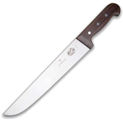 Victorinox 5.5200.26 RoseWood 26cm Rigid Wood Broad Blade Butcher Knife