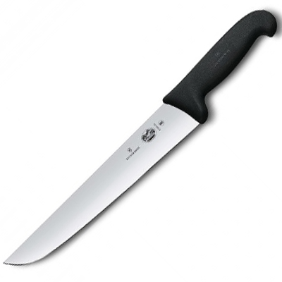 Victorinox 5.5203.28 Fibrox 28cm Wide Straight Rigid Slaughter Butcher Knife