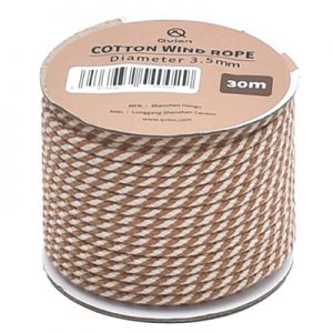 Qvien Cotton Wind Rope 3.5mm 30m brown