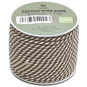 Qvien Cotton Wind Rope 3.5mm 30m grey green
