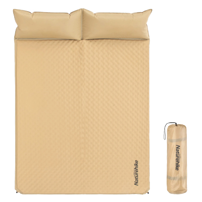 Naturehike Couple Inflatable Mat With Pillow Updated natural yellow