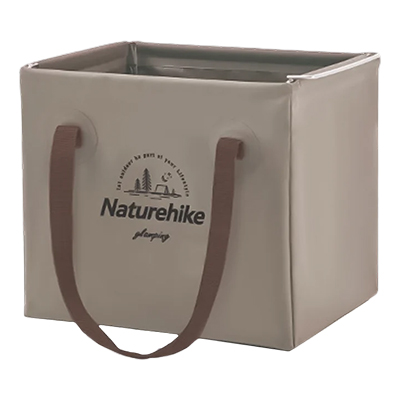 Naturehike Foldable Waterproof Square Camping Bucket 20L coffee