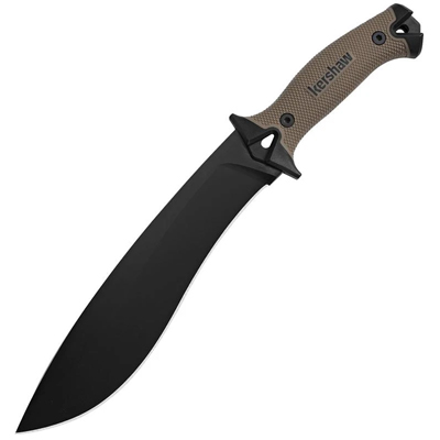 Kershaw Camp 10 Tan Color Handle with Sheath Carbon Steel 10 Inch Blade
