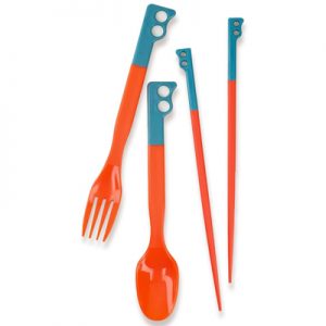 Chums Camper Cutlery Set paprika red blue gray