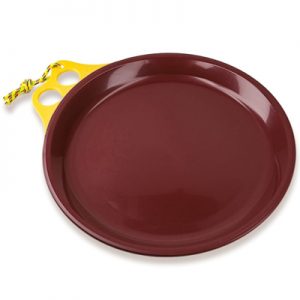 Chums Camper Dish burgundy yellow