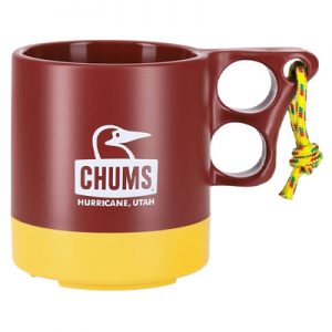 Chums Camper Mug Cup burgundy yellow