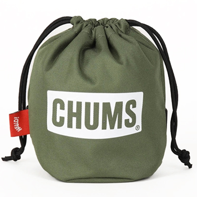 Chums Logo Drawstring Tool Case M khaki