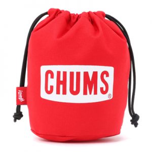 Chums Logo Drawstring Tool Case M red
