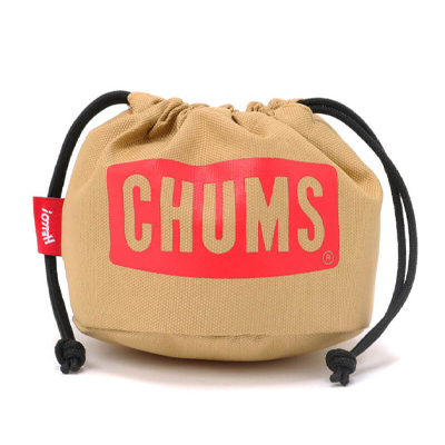 Chums Logo Drawstring Tool Case S beige