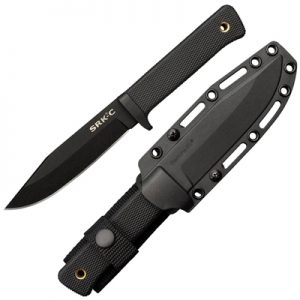Cold Steel SRK Compact Survival Rescue Knife Fixed with Black SK-5 Blade Kray-Ex Handle & Secure-Ex Sheath CS49LCKD