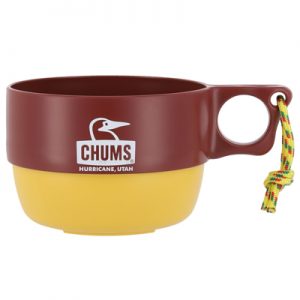 Chums Camper Soup Cup burgundy yellow