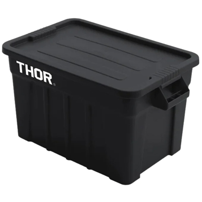 Thor 75L Tote Box with Lid black