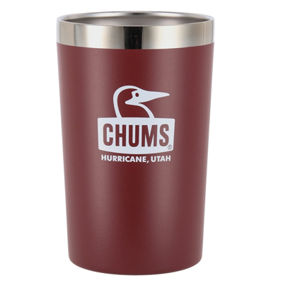 Chums Camper Stainless Steel Tumbler burgundy