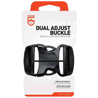 thumbnail image 2 of Gear Aid Dual Adjust No-Sew Replacement Buckle – Black, Tactical Backpack Repair, DLADJBKL 2 of 3
