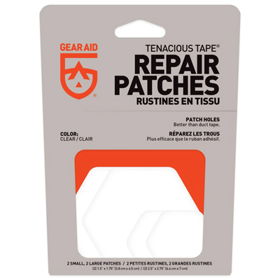 Gear Aid Tenacious Tape Hex Patches clear