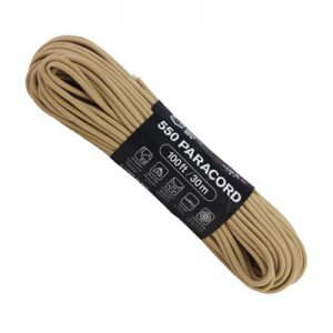 Atwood Rope MFG Paracord 550 Type 7 Strands 100 Feet Beige